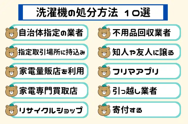 洗濯機の処分方法