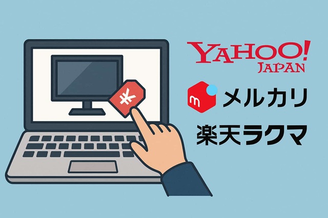ヤフージャパンメルカリ楽天ラクマ