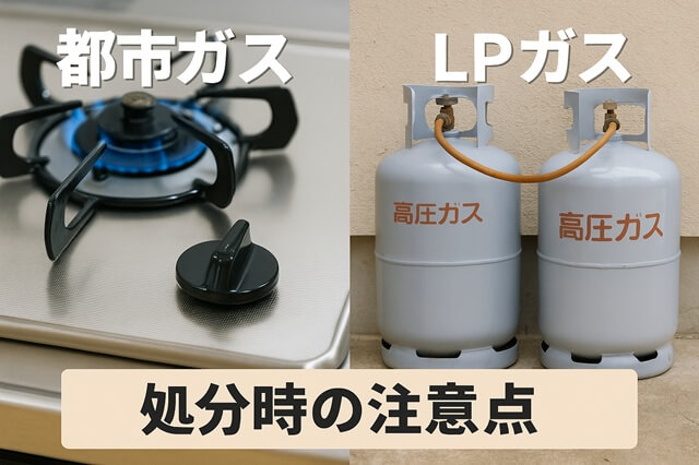 都市ガスLPガス処分時の注意点