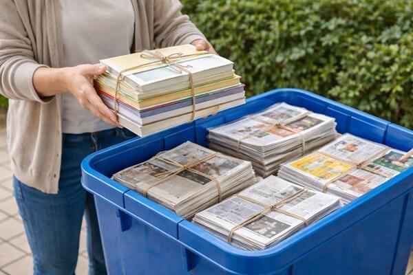 本をリサイクルする瞬間