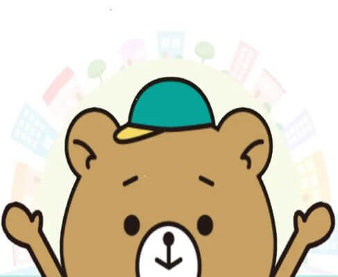 ばんざいしてるクマ