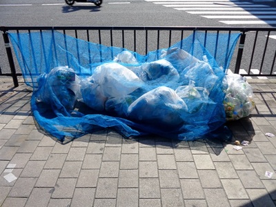 プラスチックごみ置き場の様子
