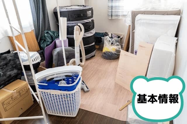 物が大量に散らかった部屋