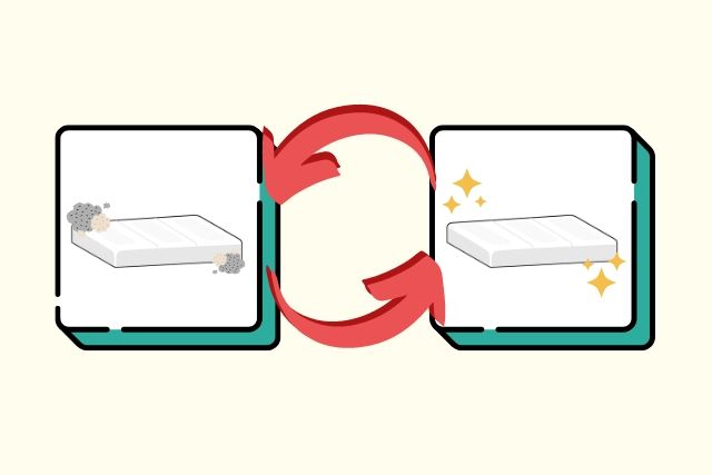 マットレスがキレイになる画像