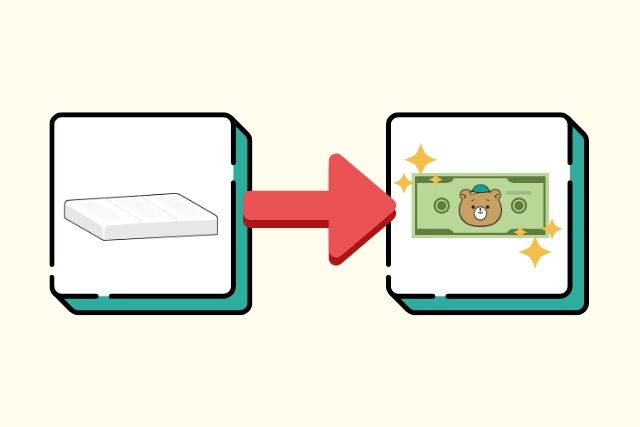 マットレスからお金