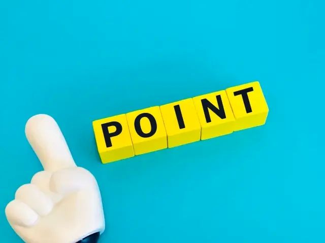 POINTの文字と指差し棒