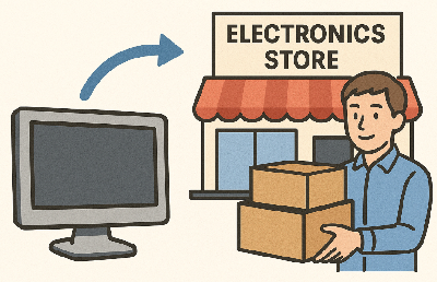 家電量販店とモニター