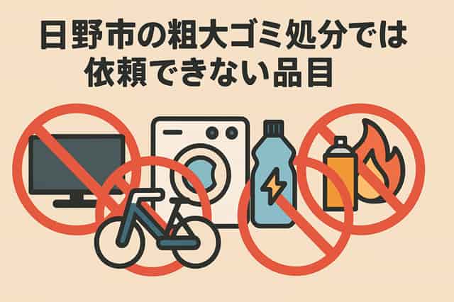 日野市の粗大ゴミ処分では依頼できない品目