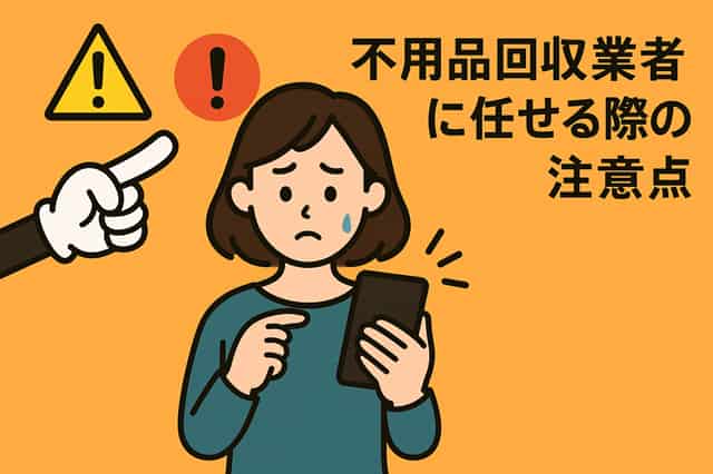 不用品回収業者に任せる際の注意点