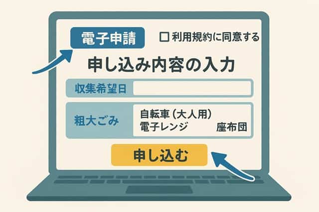 日野市の粗大ゴミのインターネット申し込み手順
