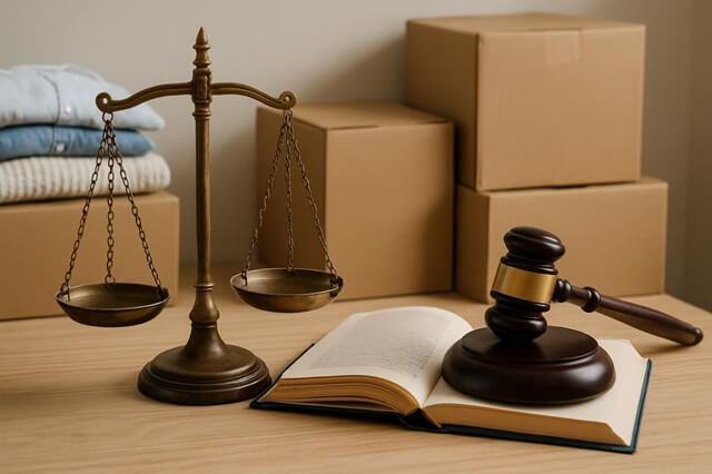 遺品整理に関する法律や相続手続きの正しい判断を示すイメージ